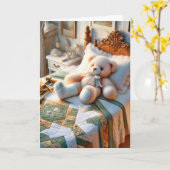 Teddybeer met gebroken been kaart (Gele Bloem)