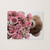 teddybeer met rozen puzzel (Horizontaal)