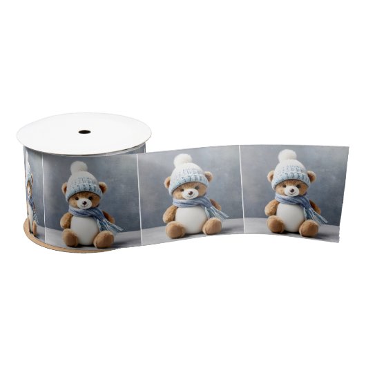 Teddybeer met sjaal en Pet Lint (Spoel)