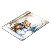 Teddybeer met sneeuwpop notitieboek (Linkerzijde)