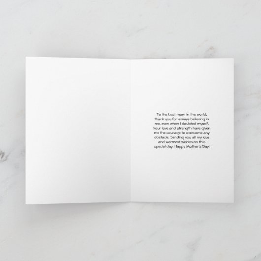 Teddybeer Moederdag Kaart (Binnen)