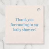 Teddybeer op scooter, gestreept Baby shower Bedankjes Labels (Achterkant)