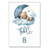 Teddybeer Over de Maan Baby shower Kaart (Achterkant)