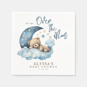 Teddybeer Over de Maan Baby shower Servet