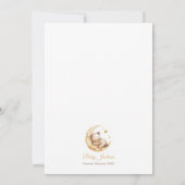 Teddybeer over het Baby shower Kaart (Achterkant)