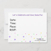 Teddybeer Party Time Kaart (Achterkant)