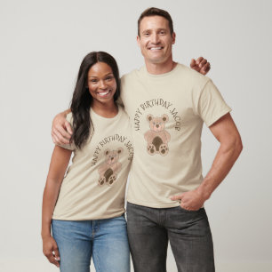 Teddybeer pluche gevulde dier verjaardagsfeestje t-shirt