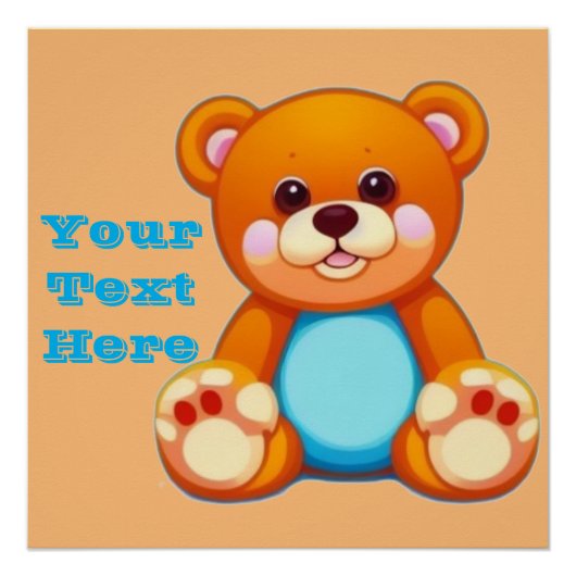 Teddybeer poster perfect poster (Voorkant)