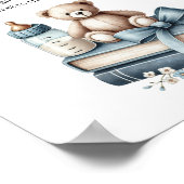 Teddybeer raad eens hoeveel Baby shower spelbord Poster (Hoek)