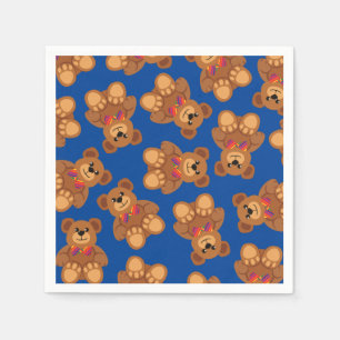 Teddybeer Regenboog Cute 1e Verjaardagsfeestje Servet