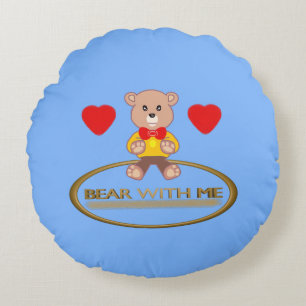 Teddybeer Ronde Kussen