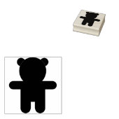 teddybeer 	rubberstempel (Gestempeld)
