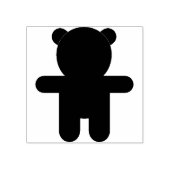 teddybeer 	rubberstempel (Afrduk)