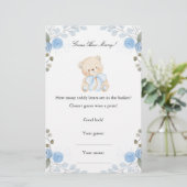 Teddybeer schat hoeveel Baby shower spel (Staand voorkant)