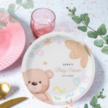 Teddybeer Schattigee pastel meisje Baby shower Car