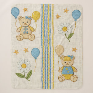Teddybeer Tuintuinpatroon Daisy (10) Sherpa Deken
