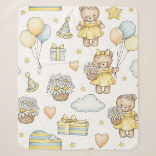 Teddybeer Tuintuinpatroon Daisy (15) Sherpa Deken