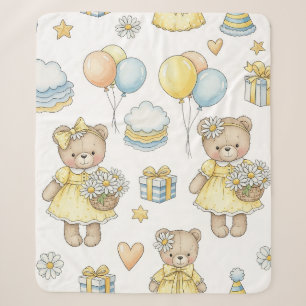 Teddybeer Tuintuinpatroon Daisy (17) Sherpa Deken