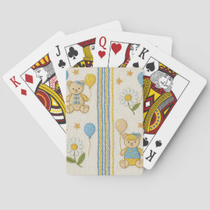 Teddybeer Tuintuinpatroon met Madeliefjes (10) Pokerkaarten