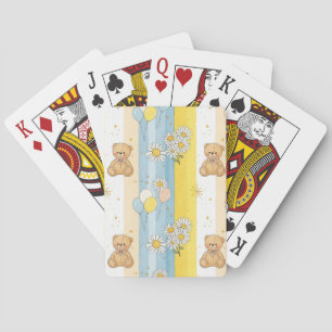 Teddybeer Tuintuinpatroon met Madeliefjes (13) Pokerkaarten