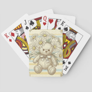 Teddybeer Tuintuinpatroon met Madeliefjes (1) Pokerkaarten
