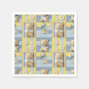 Teddybeer Tuintuinpatroon met Madeliefjes (7) Servet