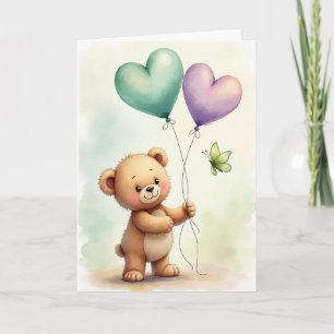 Teddybeer Vaderdag Hart Kaart