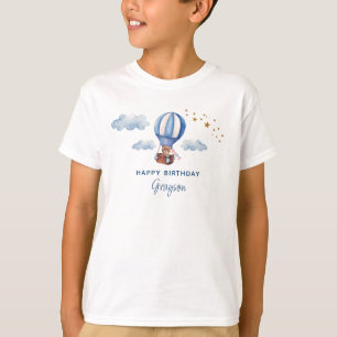 Teddybeer Verjaardag Blauw T-shirt