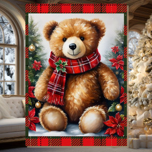 Teddybeer voegt kerstnamen toe van grootouders kaart
