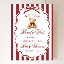 Teddybeer We Can Bearly Wait Baby Shower Welkom