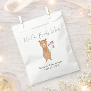 Teddybeer - we kunnen bijna niet wachten bedankzakje