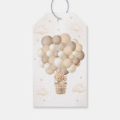 Teddybeerneutraal Baby shower Cadeaulabel (Achterkant)