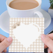 Teddyberen Bruin Gingham Hart Post-it® Notes
