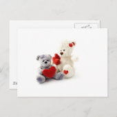 TEDDYBEREN EN LIEFDESHARTEN BRIEFKAART (Voorkant / Achterkant)