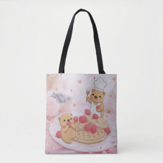 Teddyberen en wafels draagtas