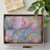 Teddyberen in een pasteltuin tissuepapier (Geschenk)