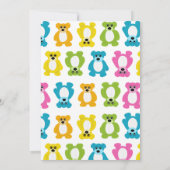 Teddyberen in regenboog kleuren schattig Kinder pa Kaart (Achterkant)