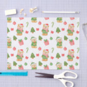 Teddyberen, kerstbomen en Ornamenten Tissuepapier (Craft)