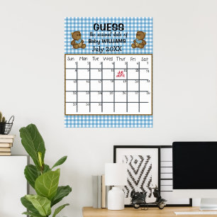 Teddyberen Raad Verwachte Datum Kalender  Poster