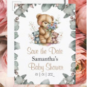 Teddyberen Tweeling Waterverf  de Datum Postkaart Kaart