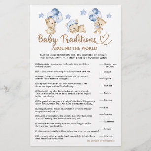 Teddyberenjongen baby shower Baby Tradities