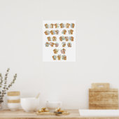 Teddych alfabet poster (Keuken)