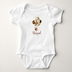Teddychromen en gouden ballonnen romper