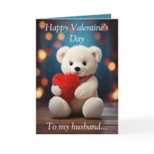 Teddycht Valentijnkaart voor echtgenoot