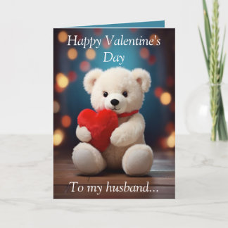 Teddycht Valentijnkaart voor echtgenoot Feestdagen Kaart