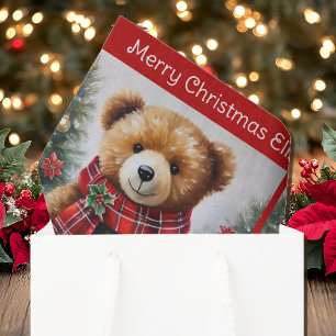 Teddychtedronica Namen Schattig Kerstmis Tissuepapier