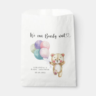 Teddychtenballonnen - we kunnen het bijna niet wac bedankzakje