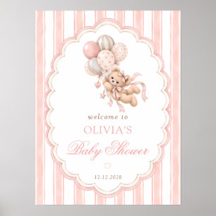 Teddygirl Babyshower Welkom Poster
