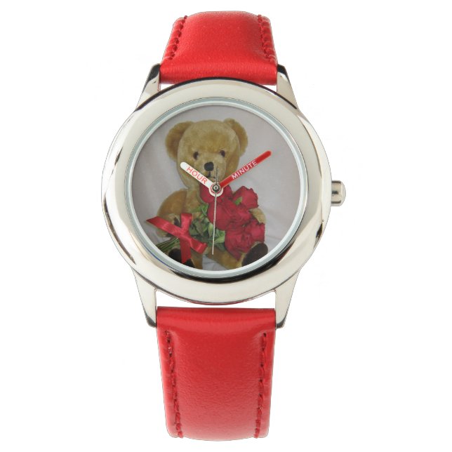 teddyrood horloge (Voorkant)