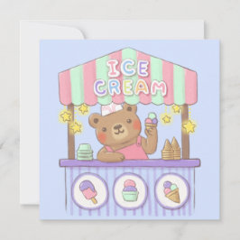 Teddy's Ice Cream Parlor Feestdagenkaart
